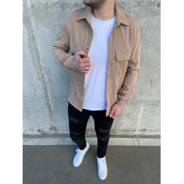 Вельветовая рубашка Турция | Светло-бежевый