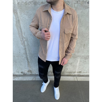 Вельветова сорочка Туреччина | Світло-бежевий