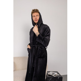 Мужской черный халат