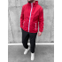 Комплект красная ветровка белая змейка+ спорт. брюки из плащевки Комплект красная ветровка белая змейка+ спорт. брюки из плащевки