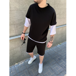 Літній костюм двійка із рукавами вільного крою | Чорний