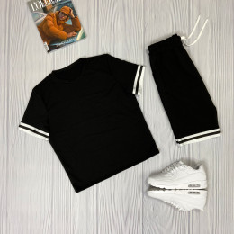 Летний черный спортивный костюм Line