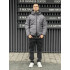 Зимняя oversize куртка с съемным капюшоном серый Зимняя oversize куртка с съемным капюшоном серый