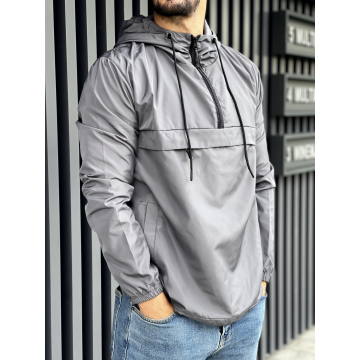 Анорак на осінь-весну сірий