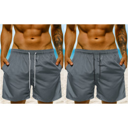 Базовые шорты из плащевки серый Базовые шорты из плащевки серый