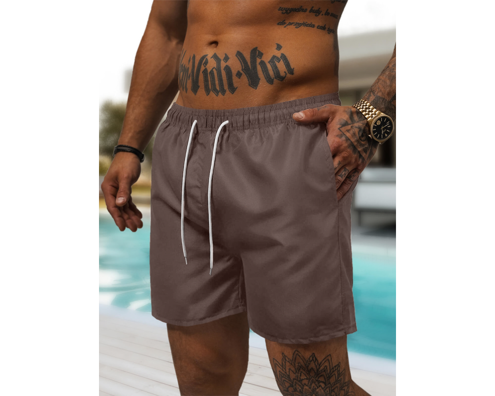 Базові шорти з плащівки шоколад