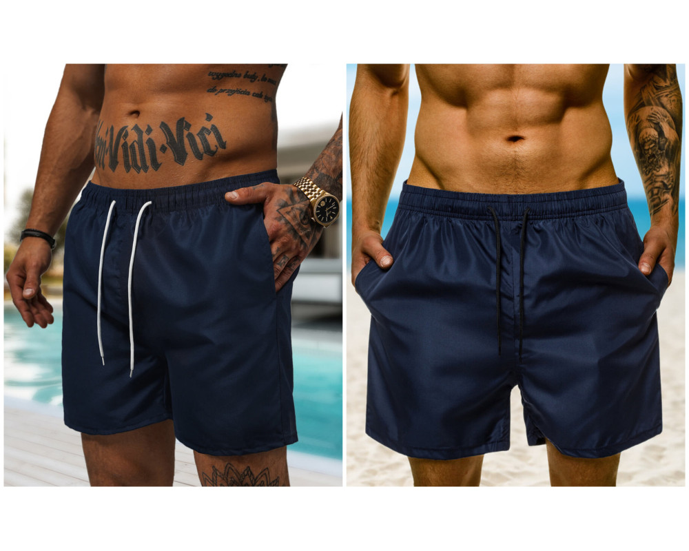 Базові шорти з плащівки синій