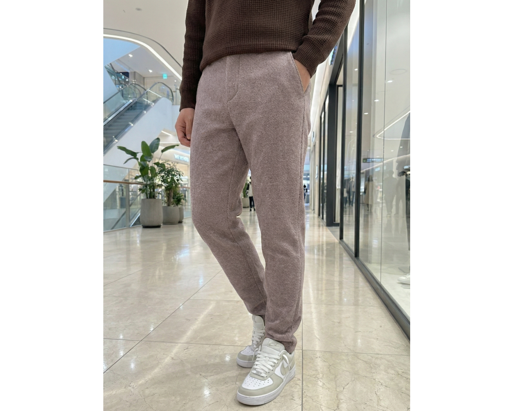 Штаны из кашемира "Диагональ" бежевый