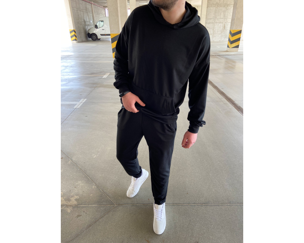 Мужской костюм свободного кроя | Черный