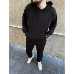 Мужской демисезонный базовый спортивный костюм | Черный