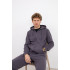 Теплый серый спортивный костюм с худи на молнии