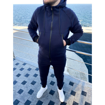 Теплый спортивный костюм на флисе | Синий Теплый спортивный костюм на флисе | Синий