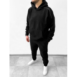 Флисовый оверсайз костюм черный Флисовый оверсайз костюм черный
