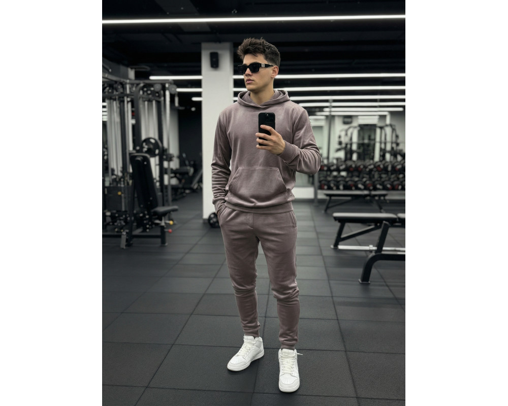 Велюровий костюм мокко