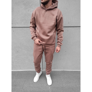 Теплый базовый oversize костюм на осень,зиму,весну цвет Мокко Теплый базовый oversize костюм на осень,зиму,весну цвет Мокко