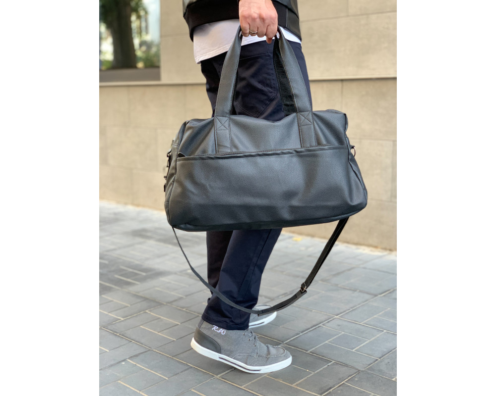 Дорожно-спортивная сумка из зернистой PU кожи дропшиппинг, опт. Дорожно-спортивная сумка из зернистой PU кожи дропшиппинг, опт.