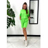 Салатовый оверсайз костюм: футболка и шорты